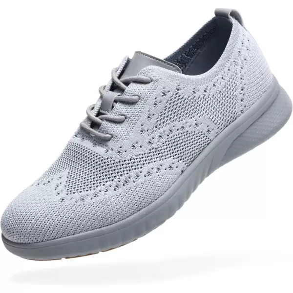 konhill Mens Mesh Sneakers Oxfords  Casual Lightweight Fashion Dress ShoesCLight Grey