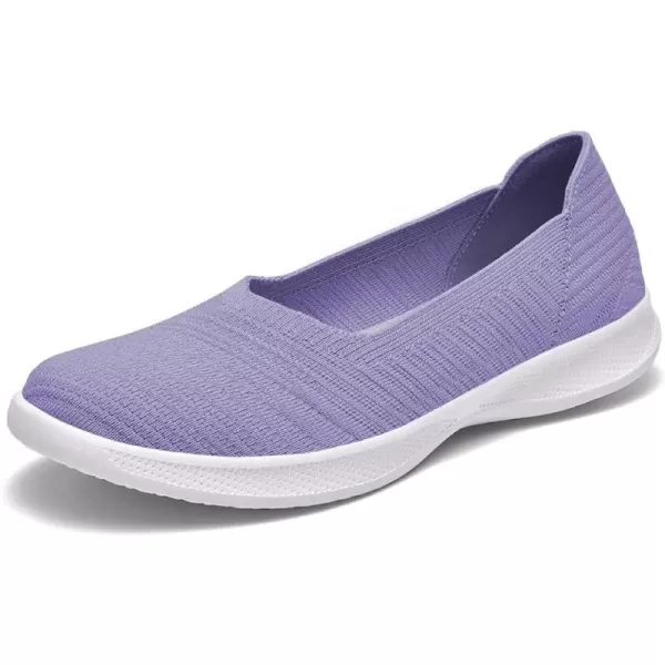 konhill Womens Slip on Loafers  Comfy Walking Tennis LowTop Ballet Flat Nurse Shoes Casual SneakersPurple