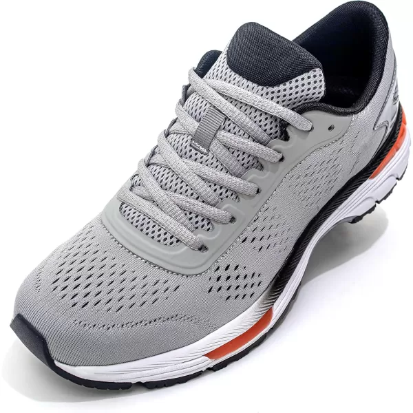 imagekonhill Mens Road Running Shoes  Breathable Athletic Tennis Sport Fashion Sneakers 75 US Light Grey