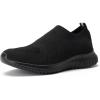 imagekonhill Womens Walking Tennis Shoes  Lightweight Athletic Casual Gym Slip on Sneakers 65 Wide US AAll Black37