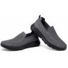 imagekonhill Mens Walking Shoes Slip on Loafers Mesh Casual Tennis Sneaker Breathable ShoesADark GreyBlack