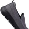imagekonhill Mens Walking Shoes Slip on Loafers Mesh Casual Tennis Sneaker Breathable ShoesADark GreyBlack