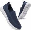 imagekonhill Mens Walking Shoes Slip on Loafers Mesh Casual Tennis Sneaker Breathable ShoesANavy