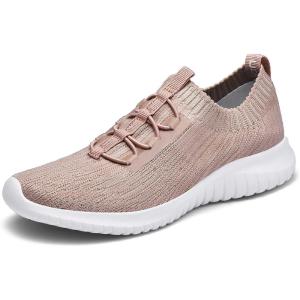 imagekonhill Womens Comfortable Walking Shoes  Tennis Athletic Casual Slip on Sneakers2122 Apricot