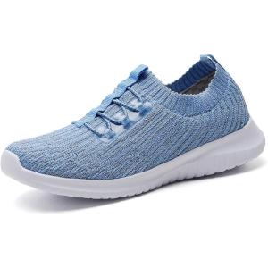 imagekonhill Womens Comfortable Walking Shoes  Tennis Athletic Casual Slip on Sneakers2122 Aqua