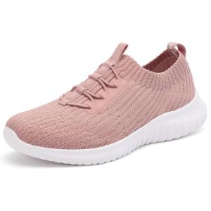 imagekonhill Womens Comfortable Walking Shoes  Tennis Athletic Casual Slip on Sneakers2122 Pink