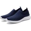 imagekonhill Womens Slip On Sneakers Non Slip Walking Shoes Breathable Mesh Work Casual Lightweight Tennis Workout Shoes2108 Navy
