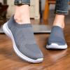 imagekonhill Womens Slip On Sneakers Non Slip Walking Shoes Breathable Mesh Work Casual Lightweight Tennis Workout Shoes2133 Dark Grey