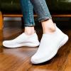 imagekonhill Womens Slip On Sneakers Non Slip Walking Shoes Breathable Mesh Work Casual Lightweight Tennis Workout Shoes2133 White