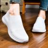 imagekonhill Womens Slip On Sneakers Non Slip Walking Shoes Breathable Mesh Work Casual Lightweight Tennis Workout Shoes2133 White