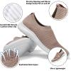 imagekonhill Womens Slip On Sneakers Non Slip Walking Shoes Breathable Mesh Work Casual Lightweight Tennis Workout Shoes8636 Apricot