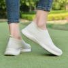 imagekonhill Womens Slip On Sneakers Non Slip Walking Shoes Breathable Mesh Work Casual Lightweight Tennis Workout Shoes8636 Beige