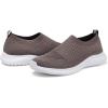 imagekonhill Womens Slip On Sneakers Non Slip Walking Shoes Breathable Mesh Work Casual Lightweight Tennis Workout Shoes8636 Brown