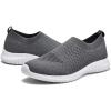 imagekonhill Womens Slip On Sneakers Non Slip Walking Shoes Breathable Mesh Work Casual Lightweight Tennis Workout Shoes8636 Dark Grey