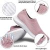 imagekonhill Womens Slip On Sneakers Non Slip Walking Shoes Breathable Mesh Work Casual Lightweight Tennis Workout Shoes8636 Mauve