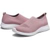 imagekonhill Womens Slip On Sneakers Non Slip Walking Shoes Breathable Mesh Work Casual Lightweight Tennis Workout Shoes8636 Mauve