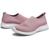 imagekonhill Womens Slip On Sneakers Non Slip Walking Shoes Breathable Mesh Work Casual Lightweight Tennis Workout Shoes8636 Mauve