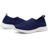 imagekonhill Womens Slip On Sneakers Non Slip Walking Shoes Breathable Mesh Work Casual Lightweight Tennis Workout Shoes8636 Navy