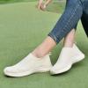 imagekonhill Womens Slip On Sneakers Non Slip Walking Shoes Breathable Mesh Work Casual Lightweight Tennis Workout Shoes8822 Beige