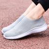 imagekonhill Womens Slip On Sneakers Non Slip Walking Shoes Breathable Mesh Work Casual Lightweight Tennis Workout Shoes8822 Light Grey