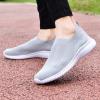 imagekonhill Womens Slip On Sneakers Non Slip Walking Shoes Breathable Mesh Work Casual Lightweight Tennis Workout Shoes8822 Light Grey
