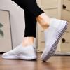 imagekonhill Womens Slip On Sneakers Non Slip Walking Shoes Breathable Mesh Work Casual Lightweight Tennis Workout Shoes8822 White