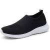 imagekonhill Womens Slip On Sneakers Non Slip Walking Shoes Breathable Mesh Work Casual Lightweight Tennis Workout Shoes2034 Black