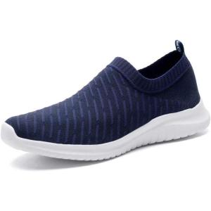 imagekonhill Womens Slip On Sneakers Non Slip Walking Shoes Breathable Mesh Work Casual Lightweight Tennis Workout Shoes2108 Navy