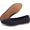 imagekonhill Womens Classic Ballet Flats  Pointy Toe Soft Knit Slip on Dress Shoes 6 US Navy