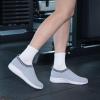 imagekonhill Womens Lightweight Walking Shoes Breathable Slip On Tennis Sneakers Casual Mesh Workout Athletic06071 Gray