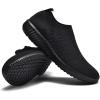 imagekonhill Womens Lightweight Walking Shoes Breathable Slip On Tennis Sneakers Casual Mesh Workout Athletic0637 All Black