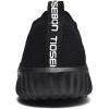 imagekonhill Womens Lightweight Walking Shoes Breathable Slip On Tennis Sneakers Casual Mesh Workout Athletic0637 All Black