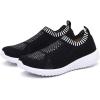 imagekonhill Womens Lightweight Walking Shoes Breathable Slip On Tennis Sneakers Casual Mesh Workout Athletic0637 Black