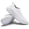 imagekonhill Womens Lightweight Walking Shoes Breathable Slip On Tennis Sneakers Casual Mesh Workout Athletic0701 All White