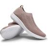 imagekonhill Womens Lightweight Walking Shoes Breathable Slip On Tennis Sneakers Casual Mesh Workout Athletic0701 Apricot