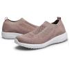 imagekonhill Womens Lightweight Walking Shoes Breathable Slip On Tennis Sneakers Casual Mesh Workout Athletic0701 Apricot