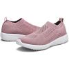 imagekonhill Womens Lightweight Walking Shoes Breathable Slip On Tennis Sneakers Casual Mesh Workout Athletic0701 Mauve