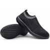 imagekonhill Womens Lightweight Walking Shoes Breathable Slip On Tennis Sneakers Casual Mesh Workout Athletic6701 BlackBlack