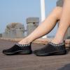 imagekonhill Womens Lightweight Walking Shoes Breathable Slip On Tennis Sneakers Casual Mesh Workout Athletic6701 BlackBlack