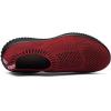 imagekonhill Womens Lightweight Walking Shoes Breathable Slip On Tennis Sneakers Casual Mesh Workout Athletic6701 Burgundy Black