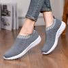 imagekonhill Womens Lightweight Walking Shoes Breathable Slip On Tennis Sneakers Casual Mesh Workout Athletic6701 Dark Grey