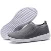 imagekonhill Womens Lightweight Walking Shoes Breathable Slip On Tennis Sneakers Casual Mesh Workout Athletic6701 Dark Grey