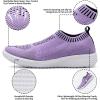 imagekonhill Womens Lightweight Walking Shoes Breathable Slip On Tennis Sneakers Casual Mesh Workout Athletic6701 Purple