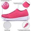 imagekonhill Womens Lightweight Walking Shoes Breathable Slip On Tennis Sneakers Casual Mesh Workout Athletic6701 Rosy