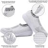 imagekonhill Womens Lightweight Walking Shoes Breathable Slip On Tennis Sneakers Casual Mesh Workout Athletic6701 White