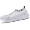 imagekonhill Womens Lightweight Walking Shoes Breathable Slip On Tennis Sneakers Casual Mesh Workout Athletic6701 White