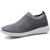 imagekonhill Womens Lightweight Walking Shoes Breathable Slip On Tennis Sneakers Casual Mesh Workout Athletic6701 Dark Grey