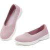 imagekonhill Womens Slip on Loafers  Comfy Walking Tennis LowTop Ballet Flat Nurse Shoes Casual SneakersLight Pink