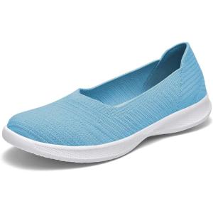 imagekonhill Womens Slip on Loafers  Comfy Walking Tennis LowTop Ballet Flat Nurse Shoes Casual SneakersAqua