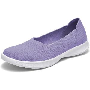 imagekonhill Womens Slip on Loafers  Comfy Walking Tennis LowTop Ballet Flat Nurse Shoes Casual SneakersPurple